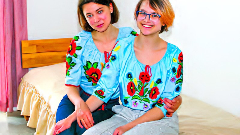 Polina Shevchenko (rechts) und ihre Mutter, angekommen im April 2022 in Wien