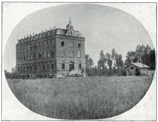 Das von Pater Jordan an der niederländisch-belgischen Grenze in Hamont (Provinz Limburg) gegründete Salvatorianerkolleg 1902. / P. Peter van Meijl SDS Das von Pater Jordan an der niederländisch-belgischen Grenze in Hamont (Provinz Limburg) gegründete Salvatorianerkolleg 1902.