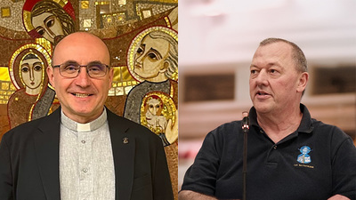 Generaloberer P. Krzysztof Kowalczyk (l.) und Generalkonsultor P. Hubert Kranz